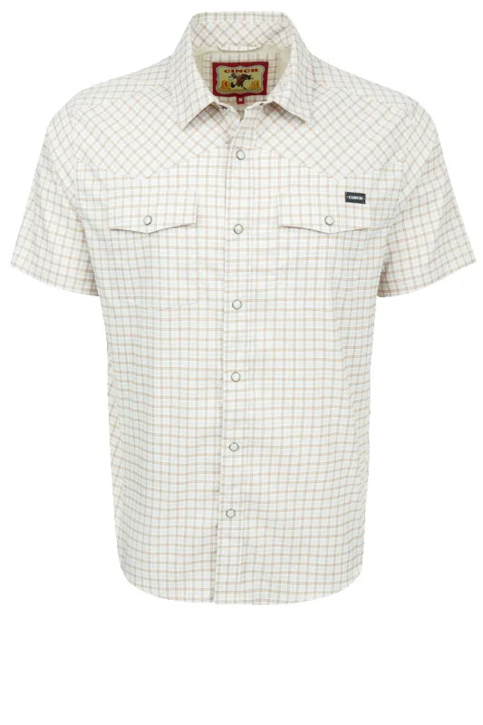 Cinch Arena Flex Camp Shirt - White Check sold by Pinto Ranch