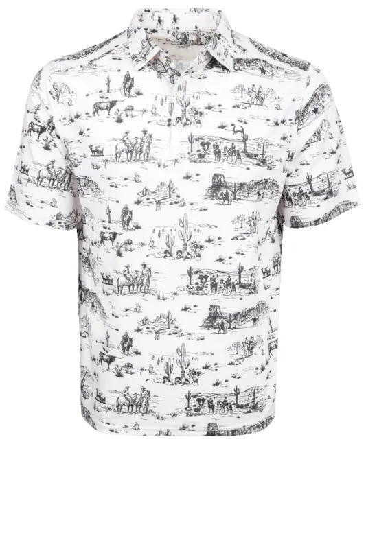 Cinch Arena Flex Polo Shirt - Scenic Cowboy sold by Pinto Ranch