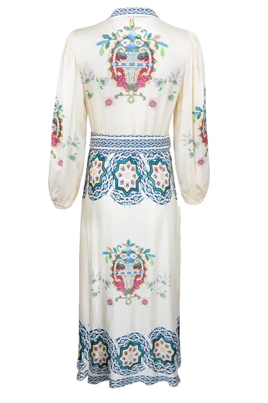 RubyYaya Floral Satin Midi Dress sold by Pinto Ranch product image thumbnail 2