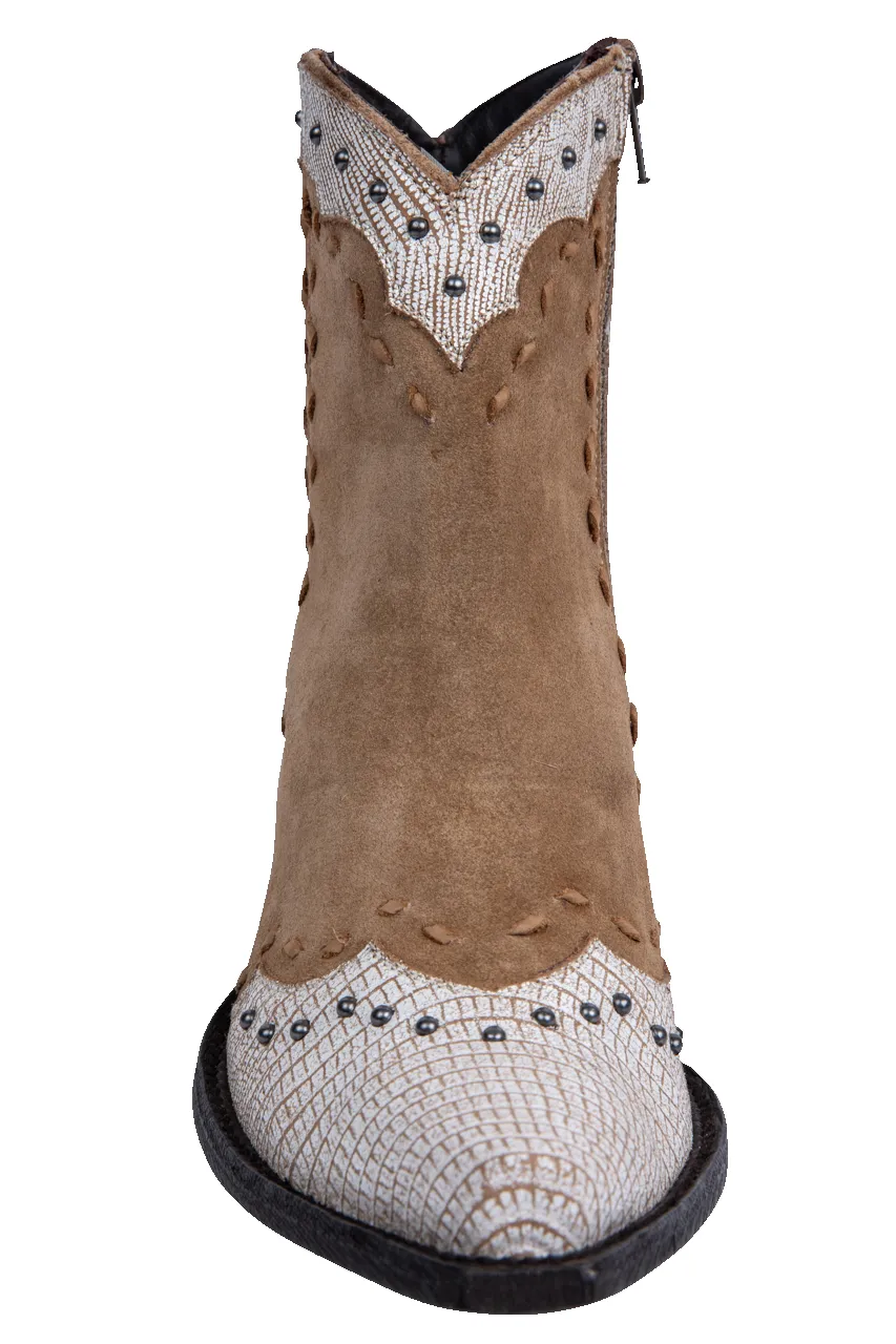 Old Gringo Sang and Way Cowgirl Booties - Camel/White sold by Pinto Ranch product image thumbnail 3