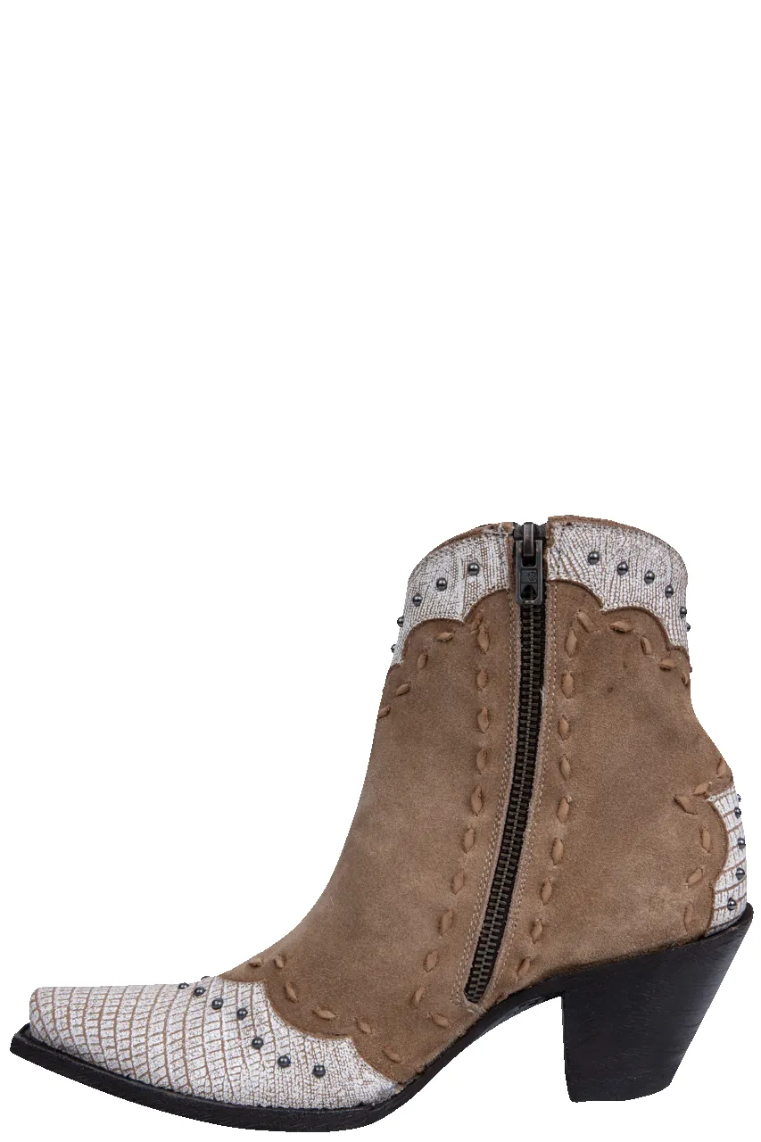 Old Gringo Sang and Way Cowgirl Booties - Camel/White sold by Pinto Ranch product image thumbnail 4