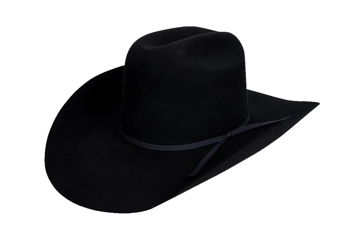 Seager 4X Chase Felt Cowboy Hat - Black made by Seager