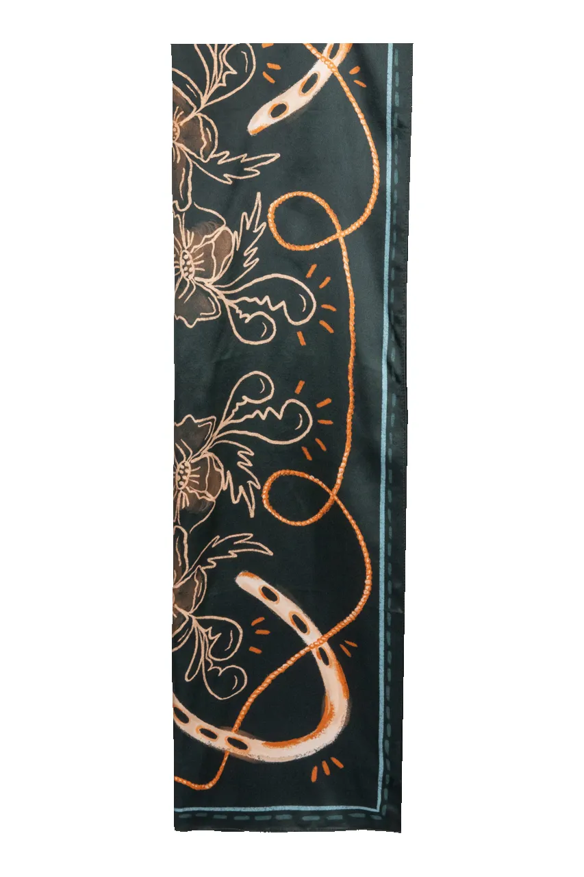 Tirzah Lane Wild Cowgirl Silk Scarf sold by Pinto Ranch product image thumbnail 2