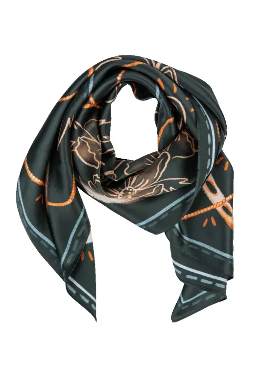 Tirzah Lane Wild Cowgirl Silk Scarf made by Pinto Ranch