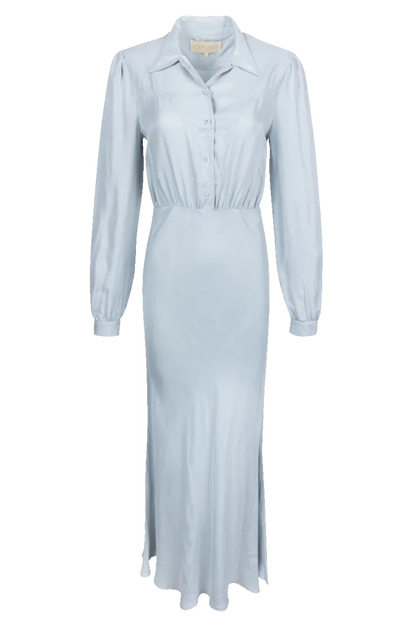 Folk Saint Hazy Blue Dahlia Dress sold by Pinto Ranch
