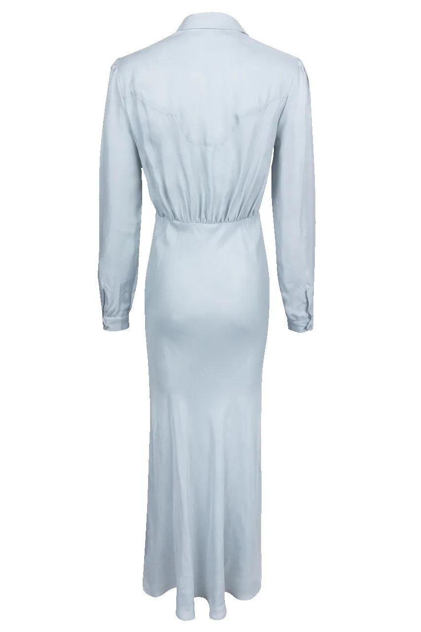 Folk Saint Hazy Blue Dahlia Dress sold by Pinto Ranch product image thumbnail 2