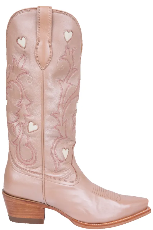 Tecovas Annie Hearts Cowgirl Boots - Rose Gold made by Pinto Ranch