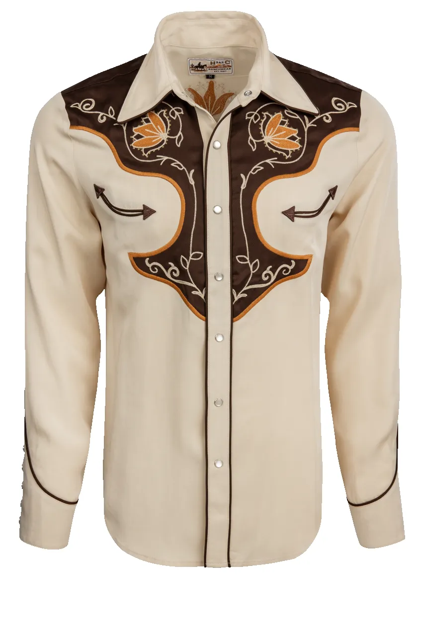 H Bar C Snap Front Santa Barbara Shirt - Tan sold by Pinto Ranch