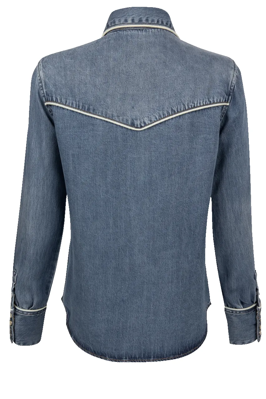 Stetson Women's Denim Western Blouse sold by Pinto Ranch product image thumbnail 2