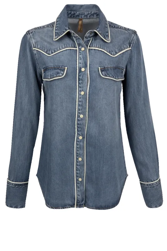 Stetson Women's Denim Western Blouse made by Pinto Ranch