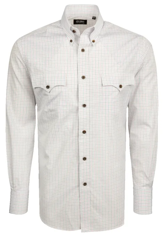 Lyle Lovett for Hamilton Snap Front Shirt - White Check made by Hamilton
