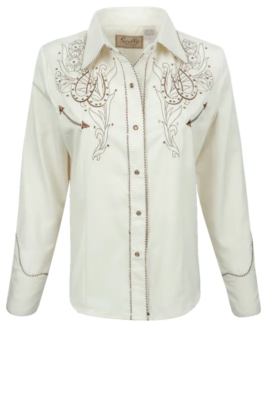 Scully Women's Western Embroidered Shirt made by Scully