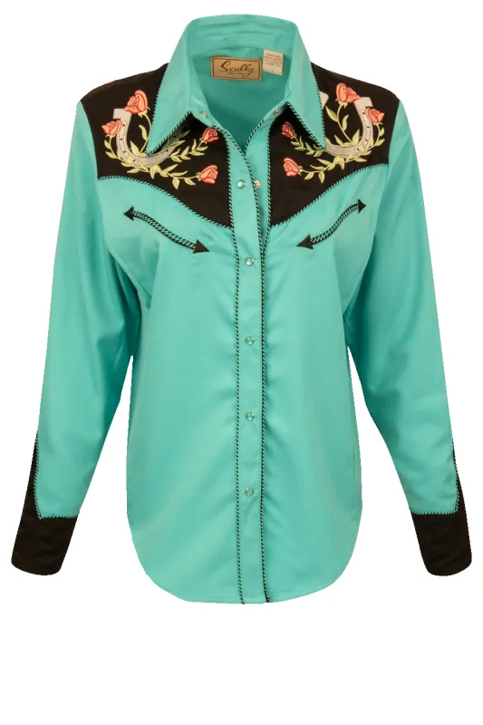 Scully Women's Western Horseshoe Shirt made by Scully