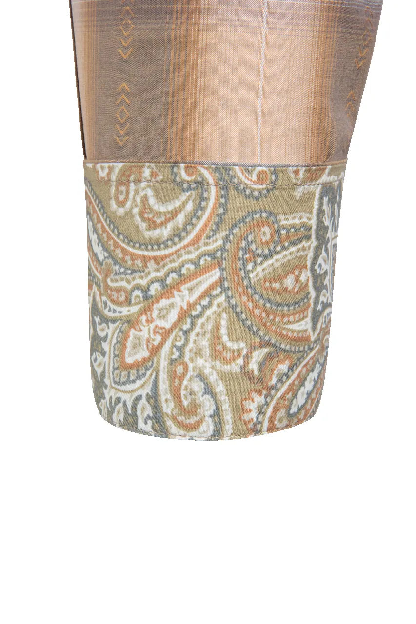 Stetson Men's Plaid Snap Front Shirt - Light Brown sold by Pinto Ranch product image thumbnail 3