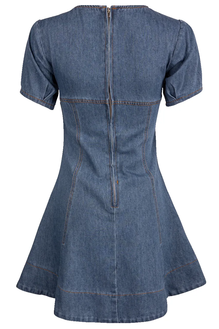 Klesis Denim Mini Dress sold by Pinto Ranch product image thumbnail 2