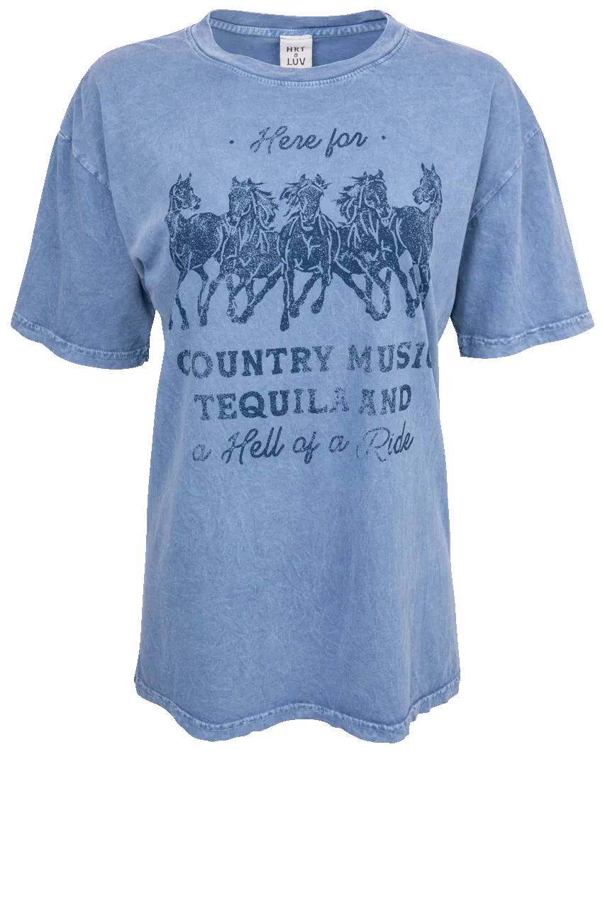 HRT and LUV Country Music Graphic Tee sold by Pinto Ranch