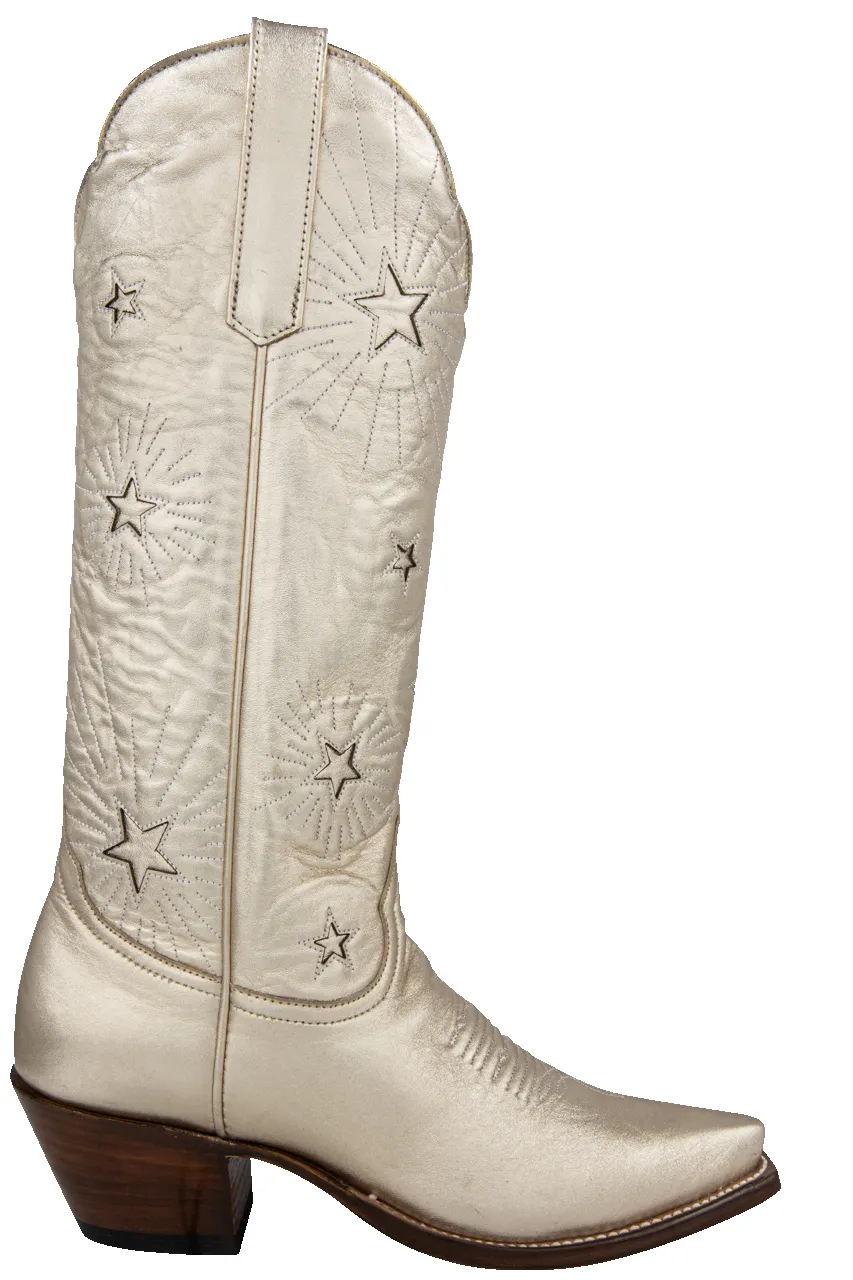 Petite Paloma Liz Cowgirl Boots - Metallic sold by Pinto Ranch