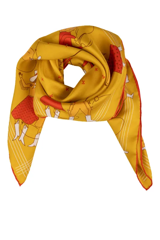 Jenni Earle Buck Up Buckaroo Silk Scarf made by Pinto Ranch