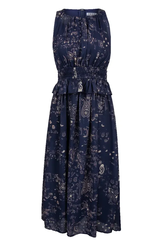 TCEC Paisley Midi Dress made by TCEC