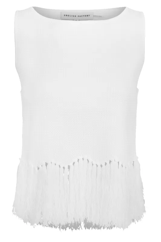 English Factory Ivory Knit Tank made by Pinto Ranch