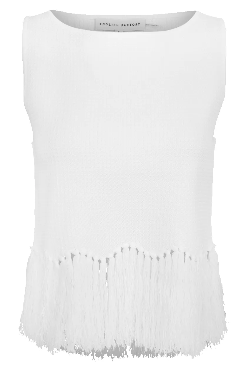 English Factory Ivory Knit Tank sold by Pinto Ranch