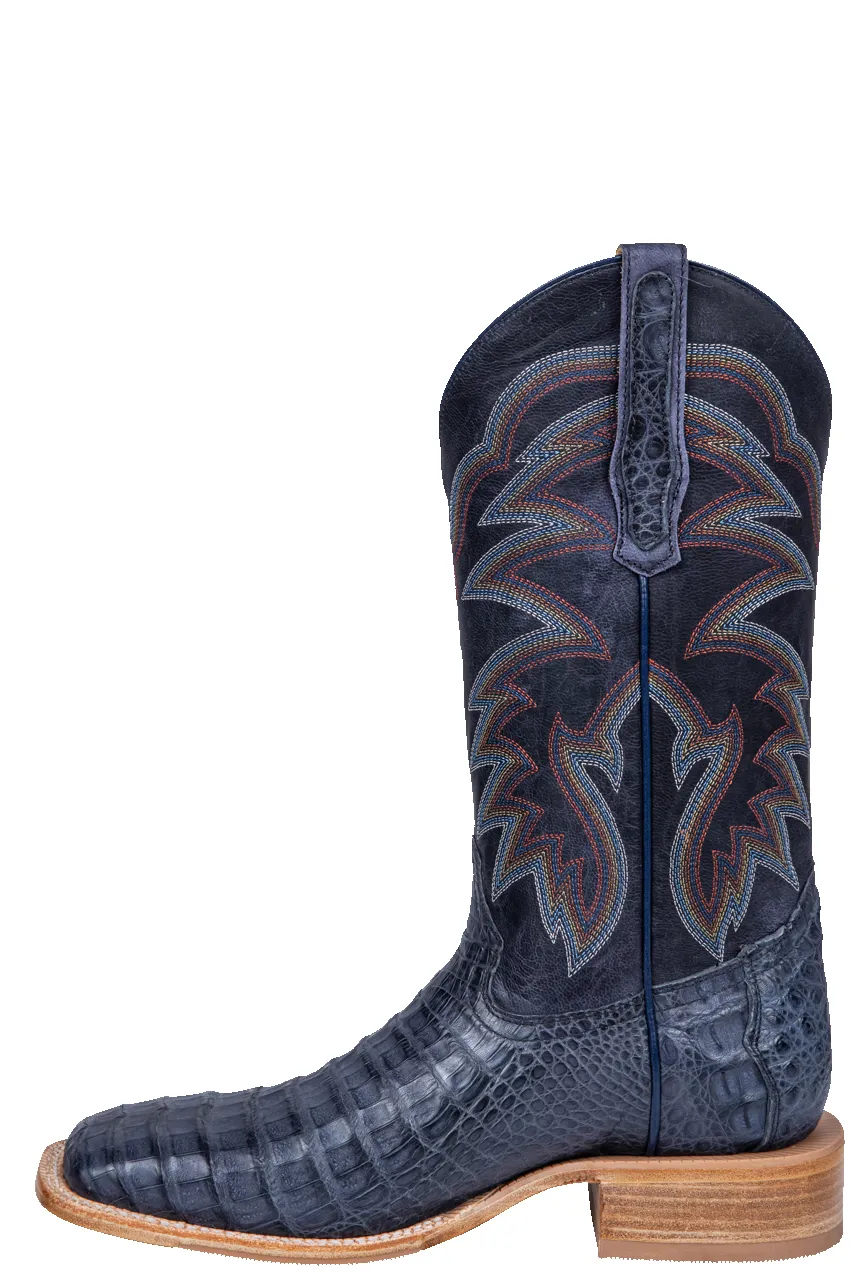R. Watson Caiman Belly Cowboy Boots - Blue Jean sold by Pinto Ranch product image thumbnail 4