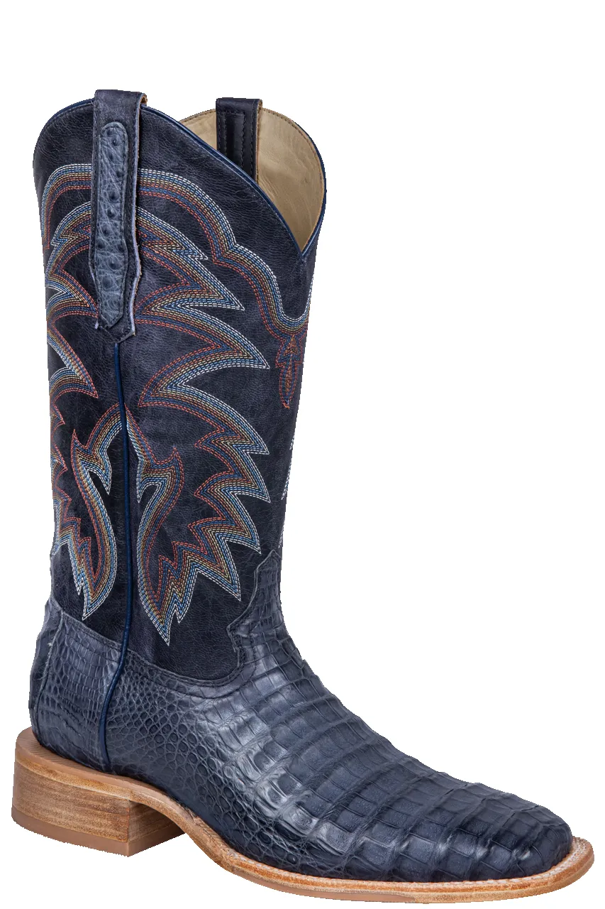 R. Watson Caiman Belly Cowboy Boots - Blue Jean sold by Pinto Ranch product image thumbnail 2