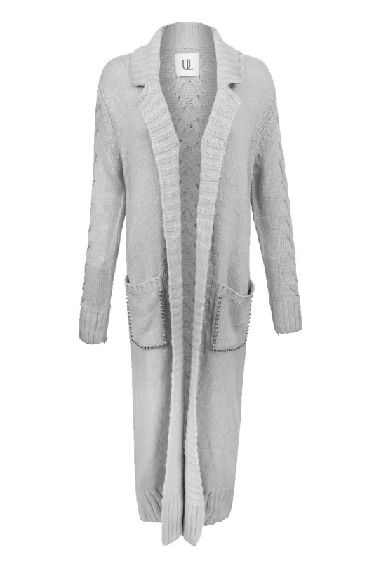 Rodeo Fringe Cable Knit Duster Cardigan made by Pinto Ranch