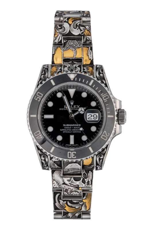 Custom Western Submariner-Style Watch made by Pinto Ranch