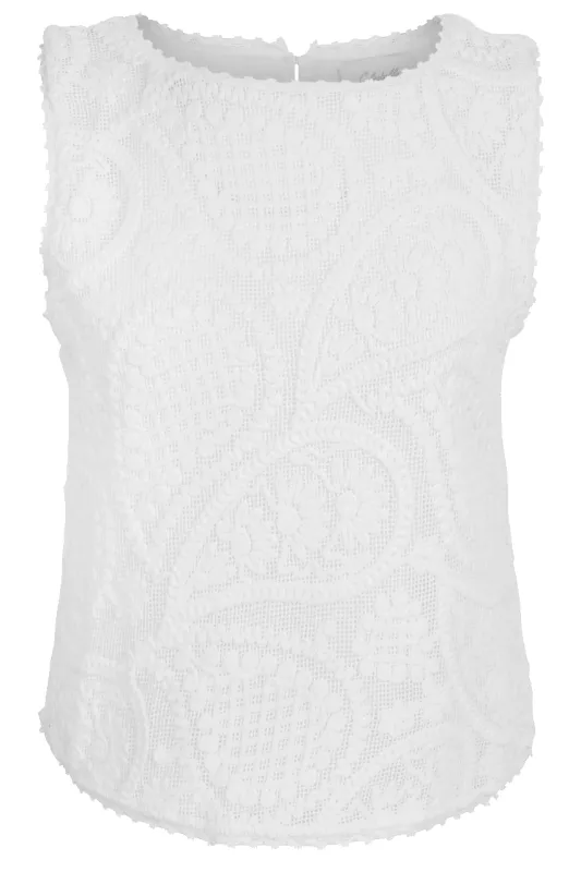 Willow Paisley Lace Sleeveless Top made by Cleobella