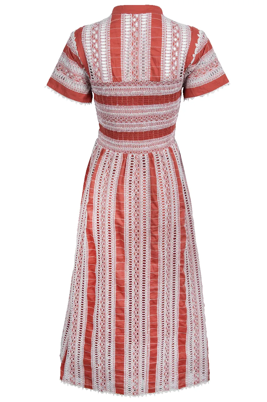 Soleil Textured Eyelet Midi Dress sold by Pinto Ranch product image thumbnail 2