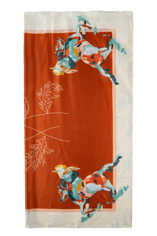 Poppy Cowgirl Silk Scarf made by Pinto Ranch