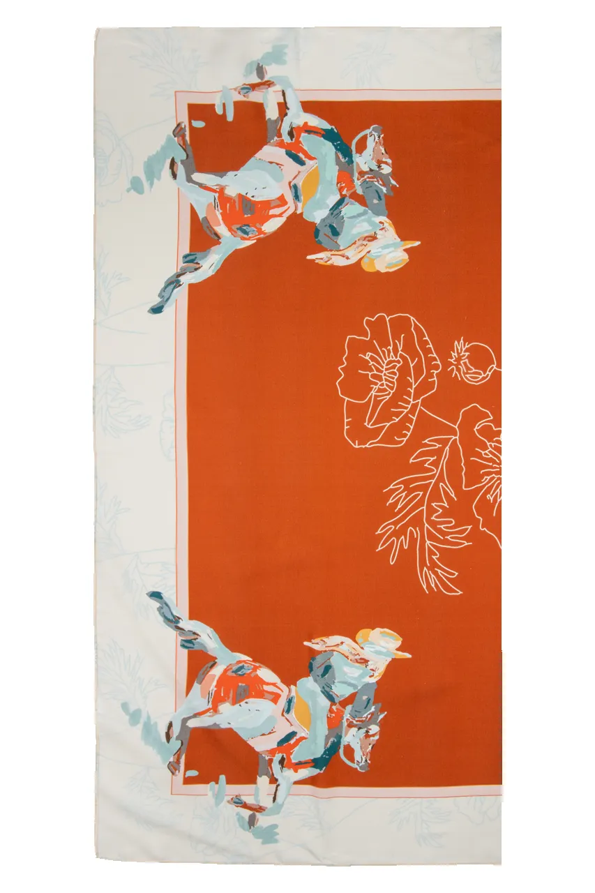 Poppy Cowgirl Silk Scarf sold by Pinto Ranch product image thumbnail 2