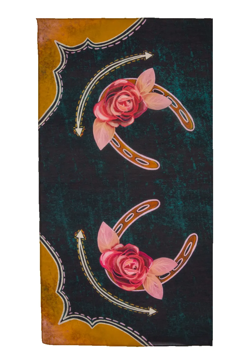 Rodeo Rose Western Silk Scarf sold by Pinto Ranch