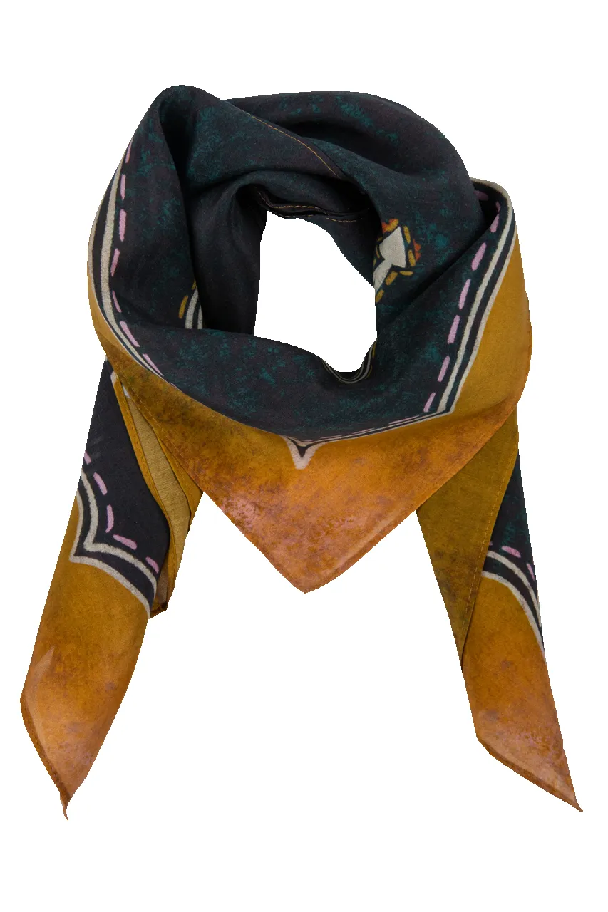 Rodeo Rose Western Silk Scarf sold by Pinto Ranch product image thumbnail 3