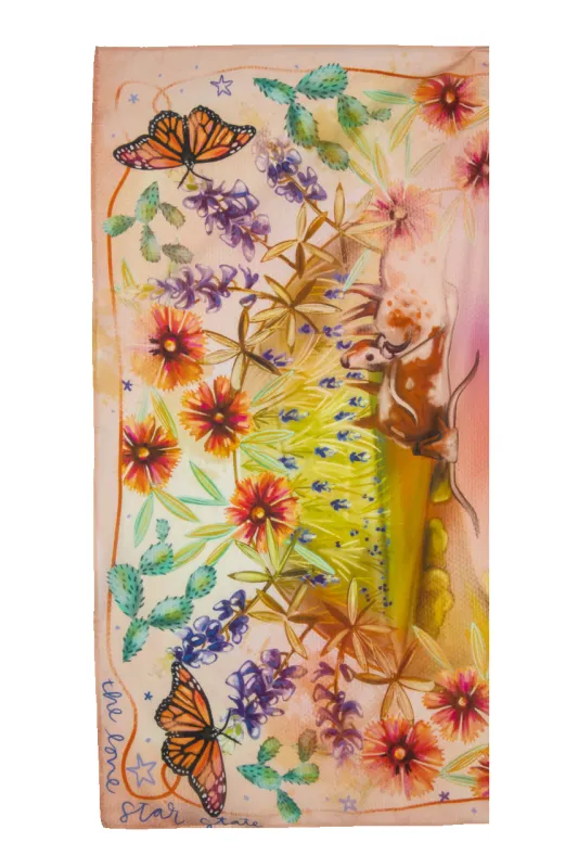 Heartland Floral Silk Scarf made by Pinto Ranch