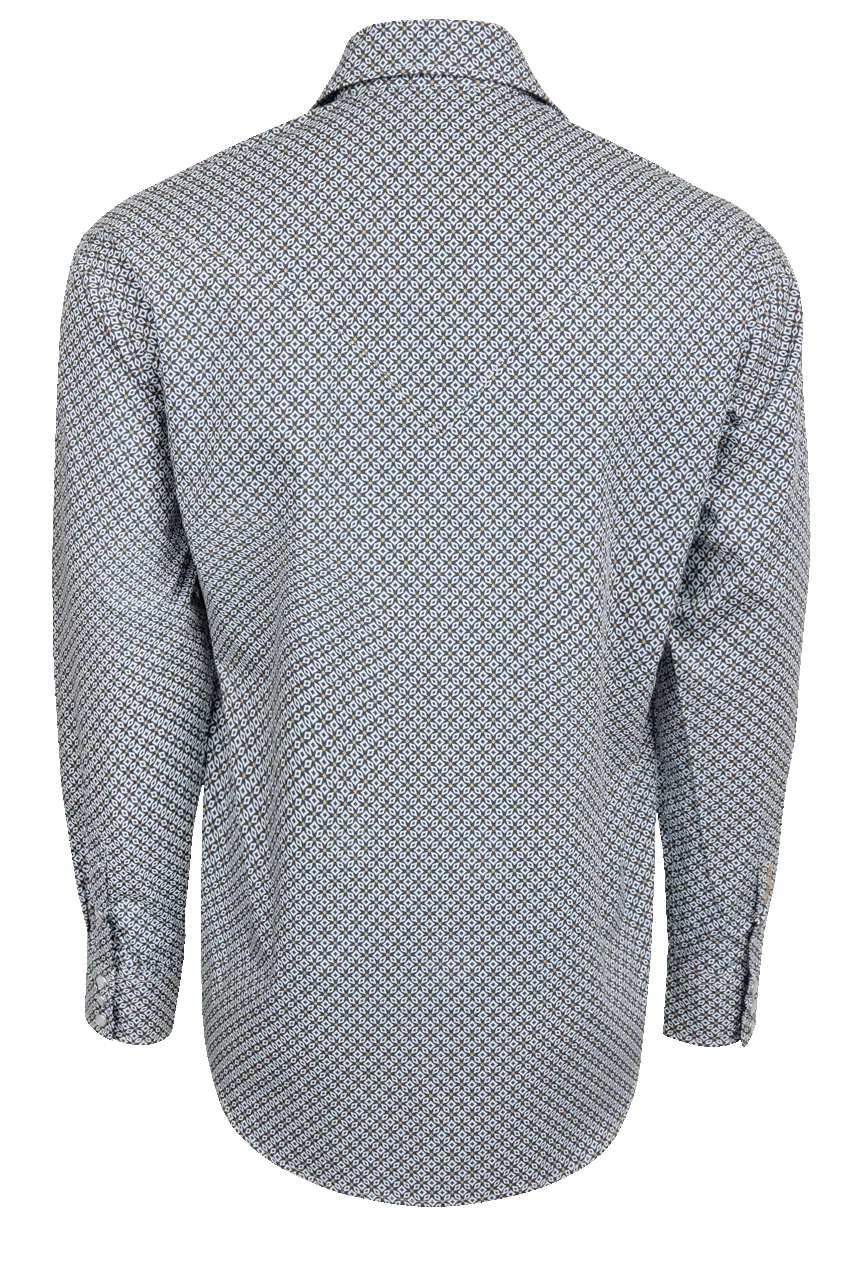 Stetson Men's Geo Print Snap Front Shirt - Navy sold by Pinto Ranch product image thumbnail 2
