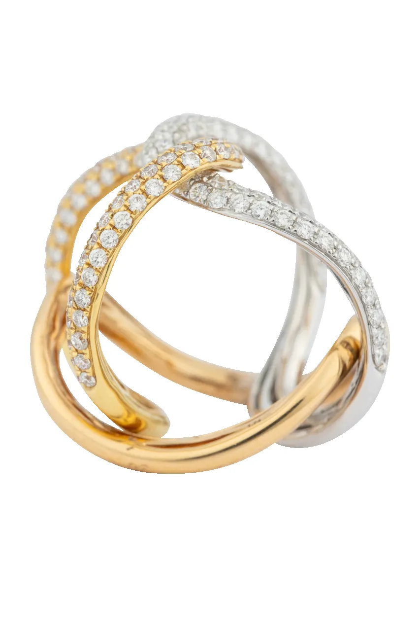 Tri-Tone Gold Multi-Diamond Statement Ring sold by Pinto Ranch product image thumbnail 2
