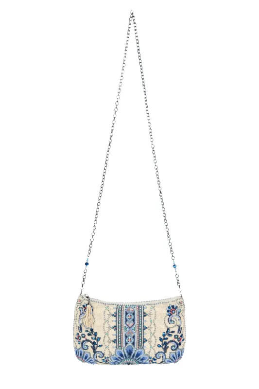 Mary Frances Floral Beaded Crossbody Bag made by Mary Frances
