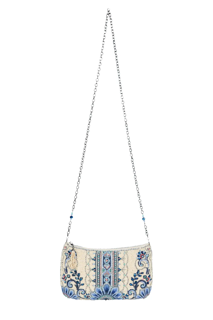Mary Frances Floral Beaded Crossbody Bag sold by Pinto Ranch