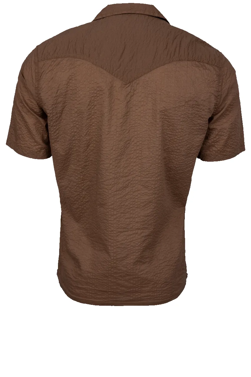 Richter Goods Salado Seersucker Snap Shirt - Brown sold by Pinto Ranch product image thumbnail 2