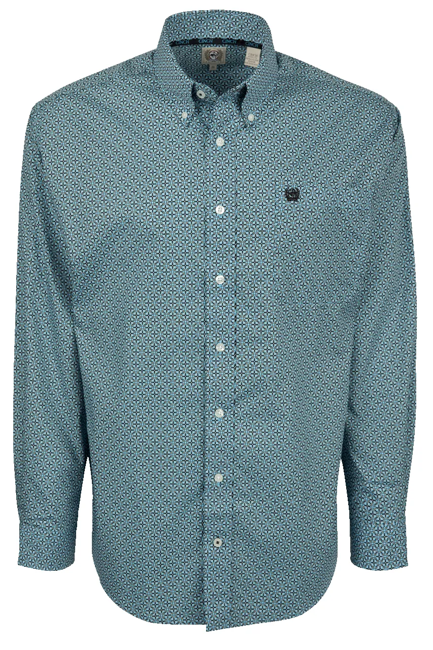 Cinch Diamond Grid Button-Down Shirt sold by Pinto Ranch
