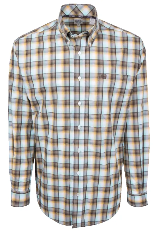 Cinch Plaid Button-Down Shirt - Multi made by Cinch