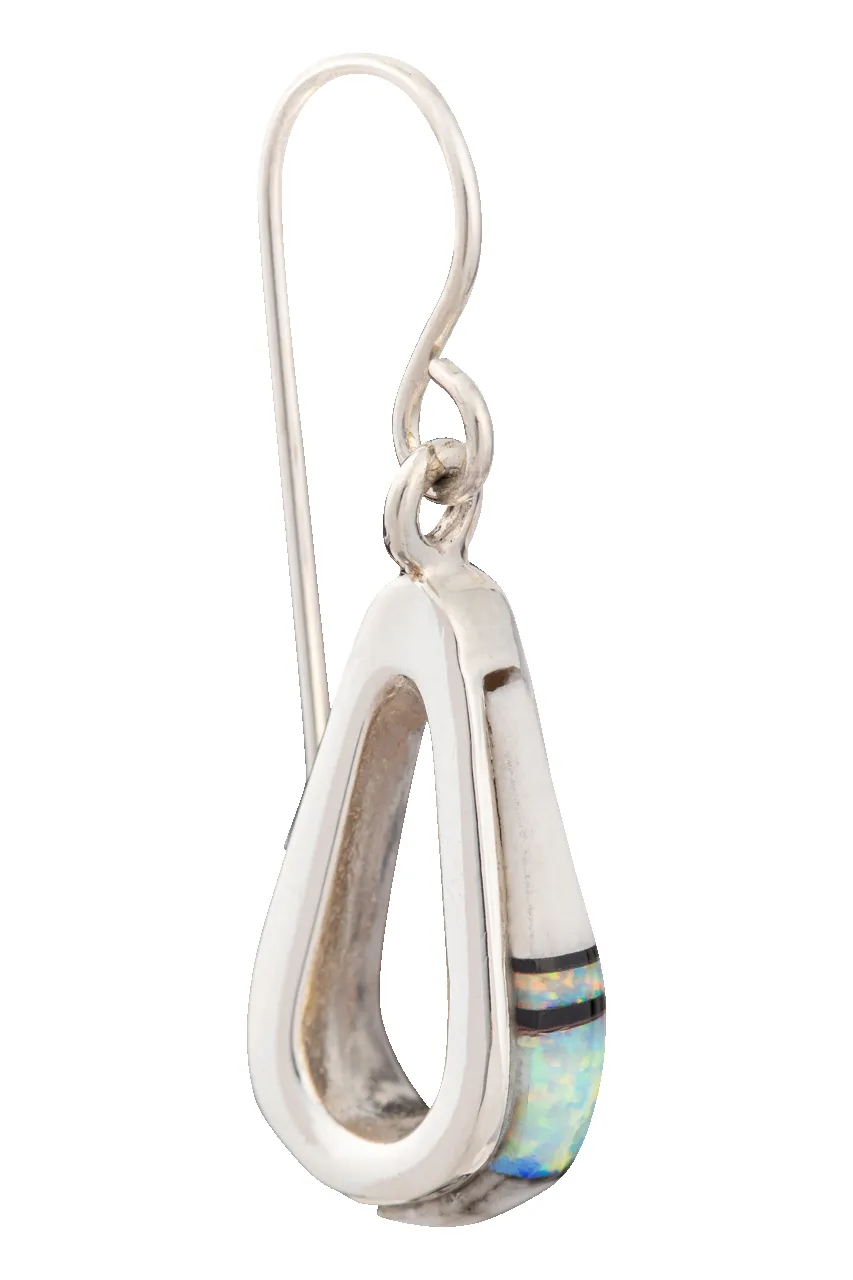 Sterling Silver Opal Drop Earrings sold by Pinto Ranch product image thumbnail 2