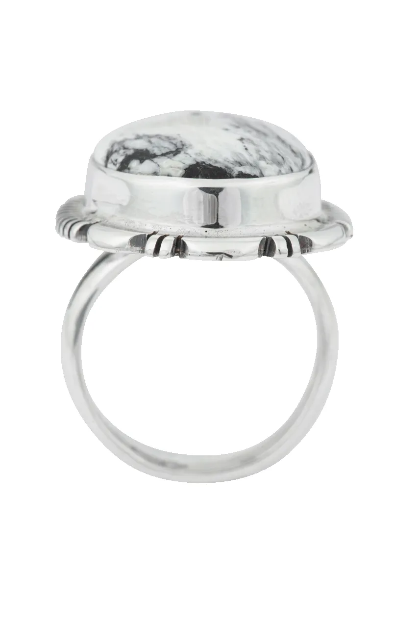 AT42526P-89 Silver White Buffalo Ring sold by Pinto Ranch product image thumbnail 2