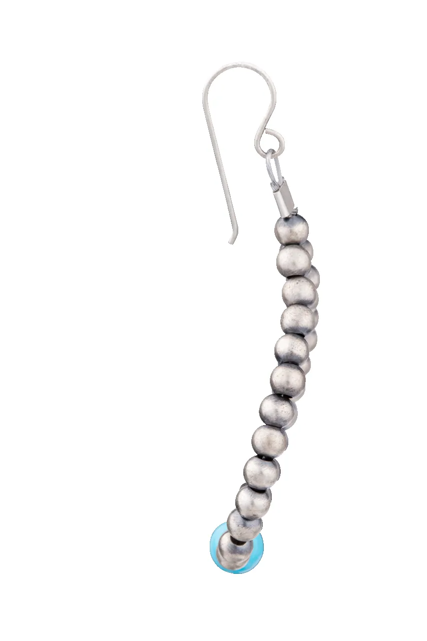 Navajo Pearl Turquoise Teardrop Earrings sold by Pinto Ranch product image thumbnail 3