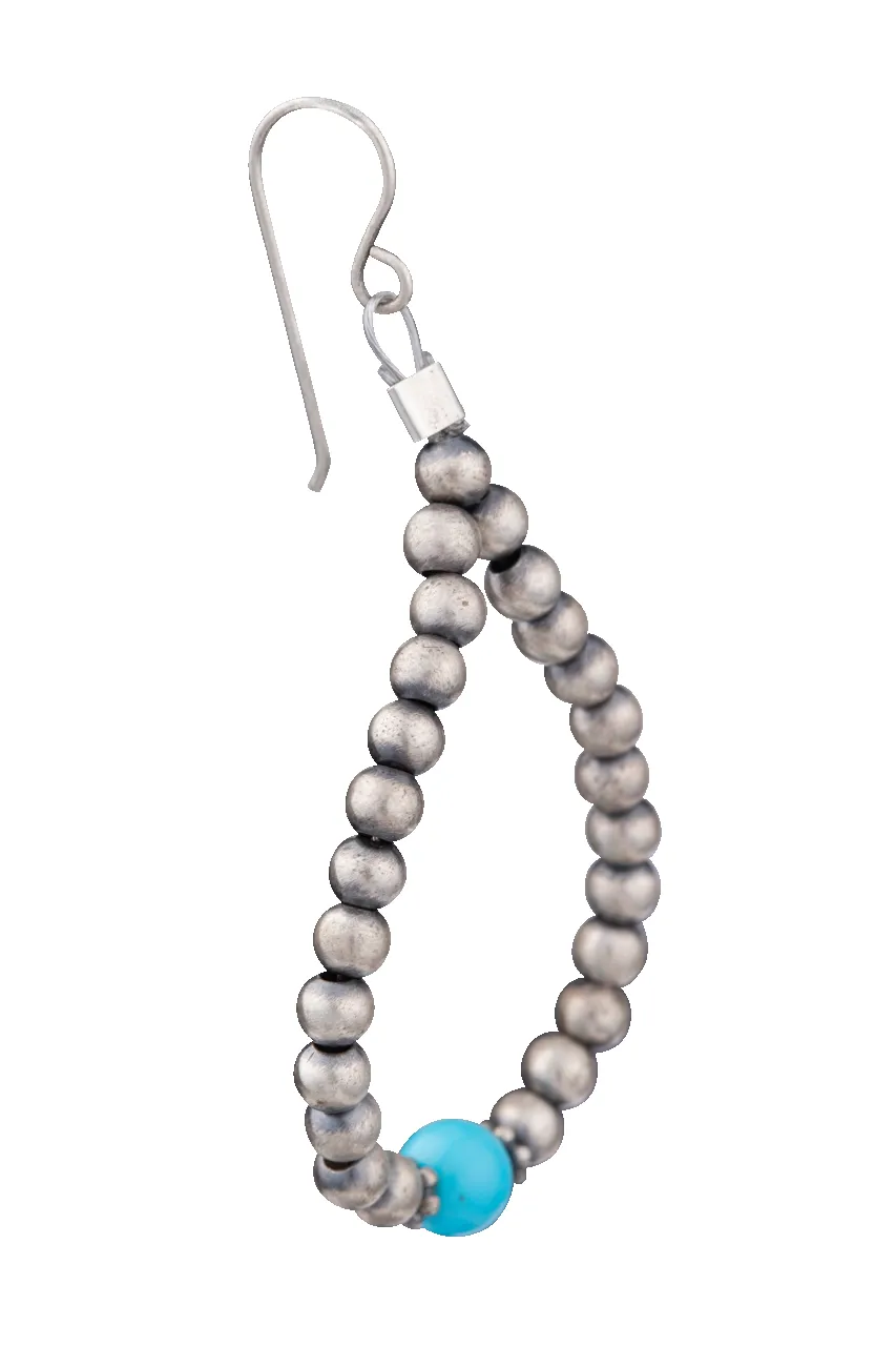 Navajo Pearl Turquoise Teardrop Earrings sold by Pinto Ranch product image thumbnail 2
