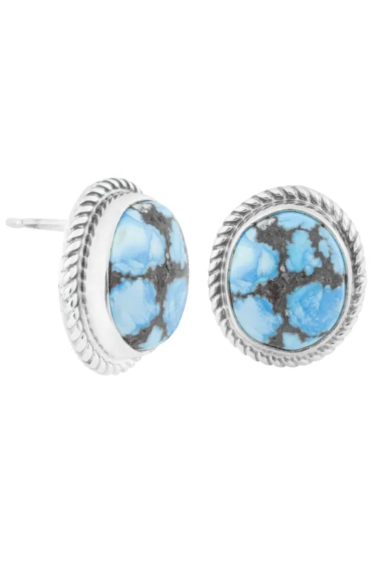 Golden Hill Turquoise Stud Earrings made by Pinto Ranch