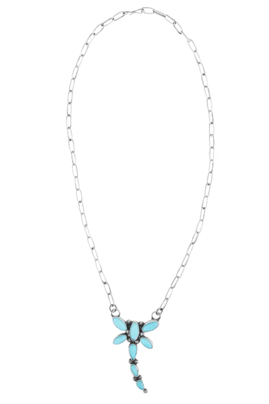 Turquoise Dragonfly Pendant Necklace made by Pinto Ranch