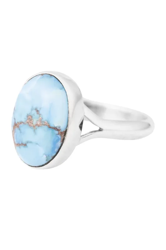 Sterling Silver Turquoise Stone Ring made by Pinto Ranch